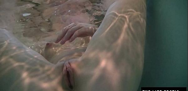  Underwater masturbation from a cute teen